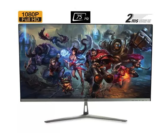 Monitor Gamer LED 24” 2ms 75hz Full HD Widescreen Bordas ultra finas HQ 24HQ-GAMER